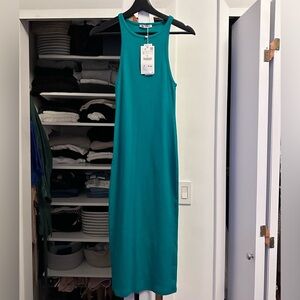 Zara green tank dress - M NWT